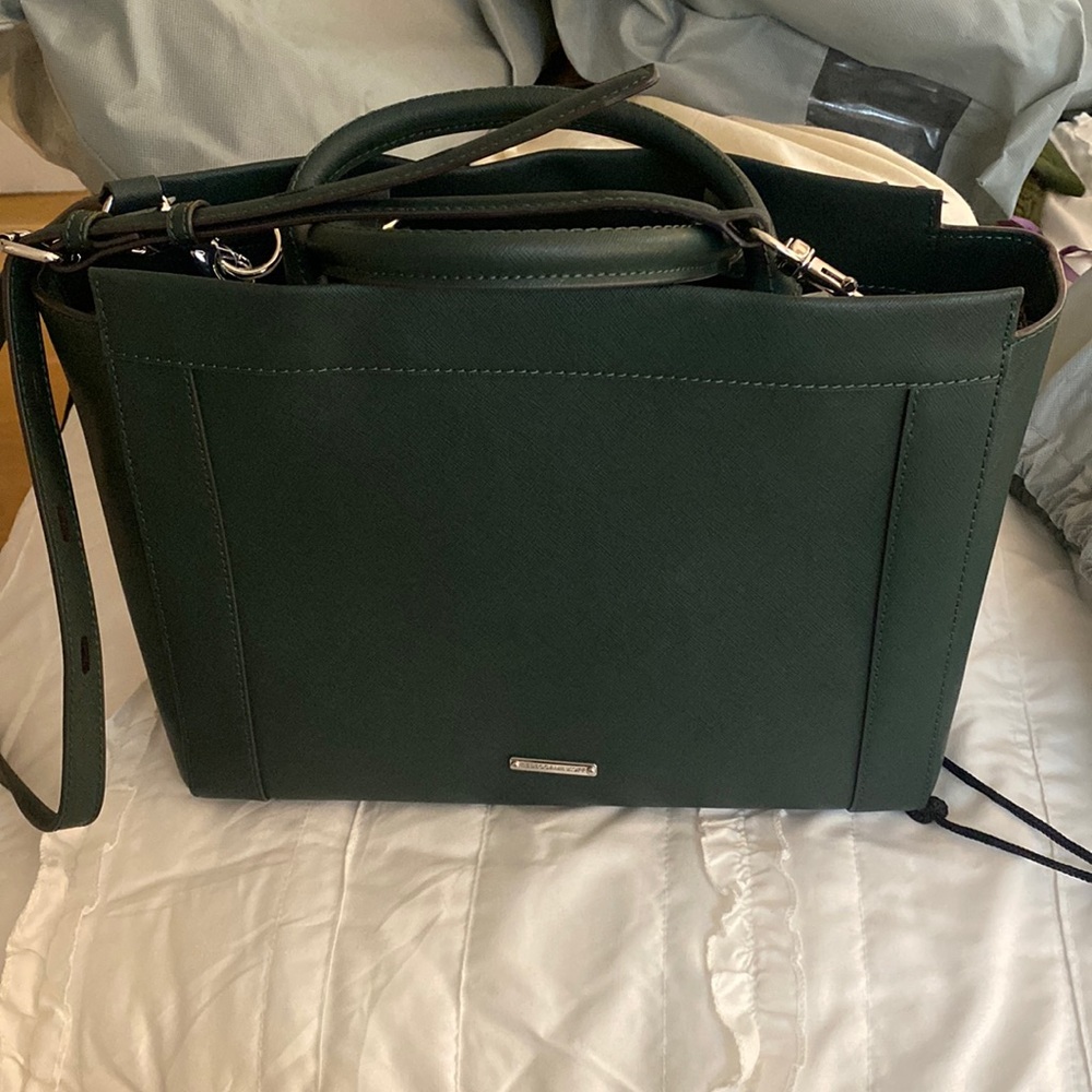 Rebecca Minkoff green tote bag. Includes shoulder strap.